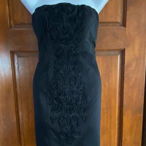 H & M Black Strapless Dress Size 4